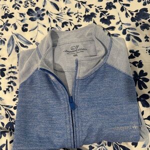 Vineyard Vines Men's Light Blue Zip-Up Sweater